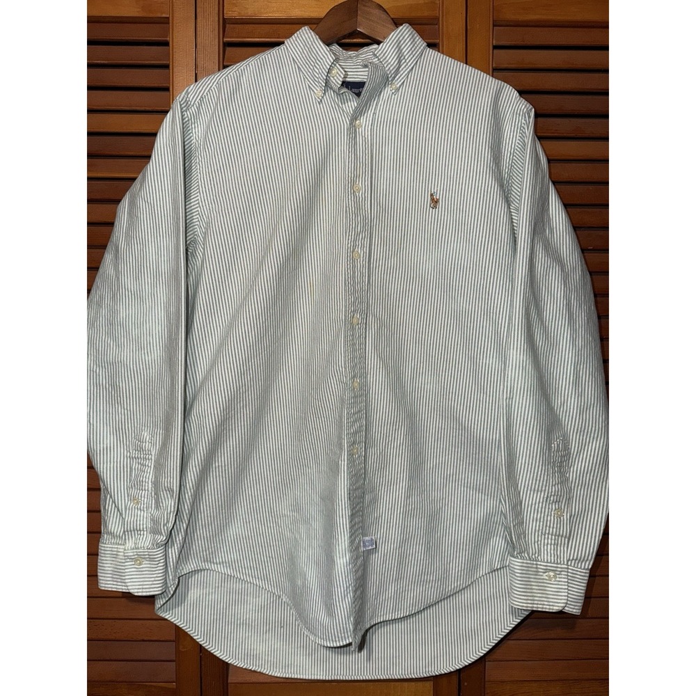 Ralph Lauren Long Sleeve Button Up Shirt 16 1/2 35 Blue